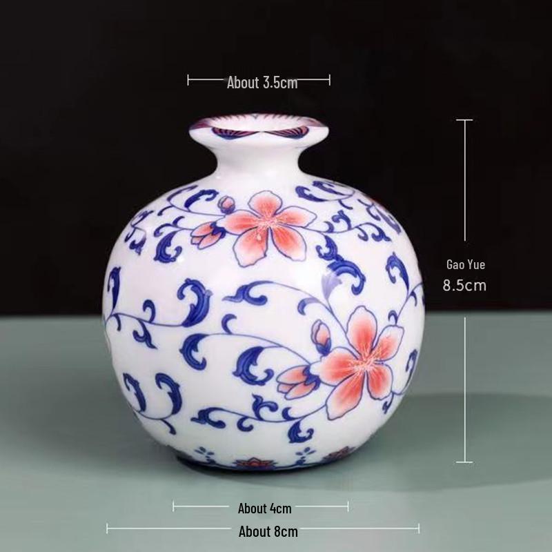 Antique Blue and White Chinese Porcelain Vase - European & American Handicraft for Flower Arrangements