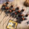 K1AE Halloween Pumpkin Bouquets Decoration Artificial Flower Stem with Realistic