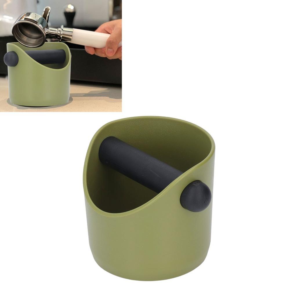 4.3 Inch Size Coffee Knock Box Removable Knock Rod Coffee Grind Trash Bin  For Coffee Bar зелёный