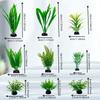 18 Stück Aquarium Simulation Pflanze Aquarium Künstliche Dekor Pflanzen Ornament Wassergras Fischschale Kunststoff Dekoration