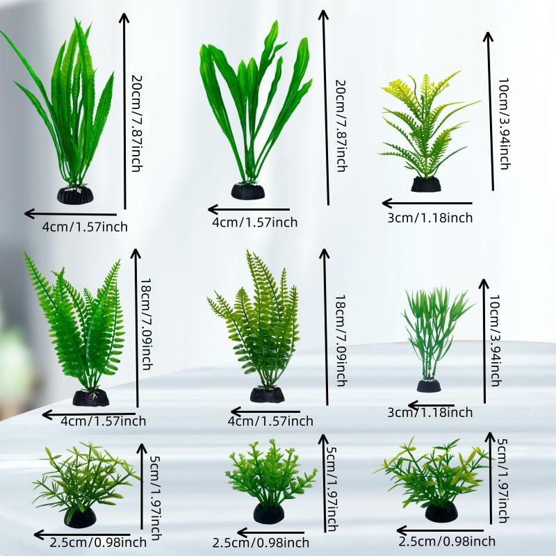 18 Stück Aquarium Simulation Pflanze Aquarium Künstliche Dekor Pflanzen Ornament Wassergras Fischschale Kunststoff Dekoration