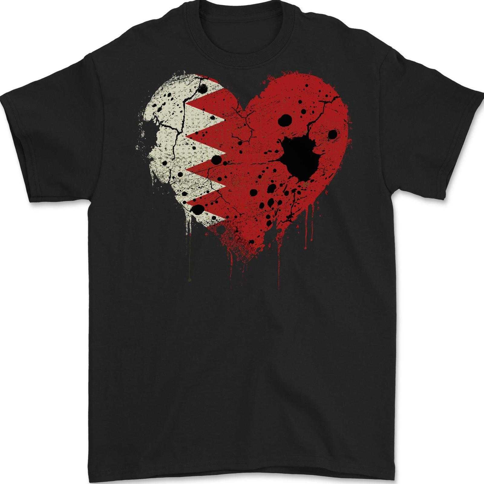 Love Bahrain Flag Bahraini Day Football Men s T-Shirt 100% Cotton- XL
