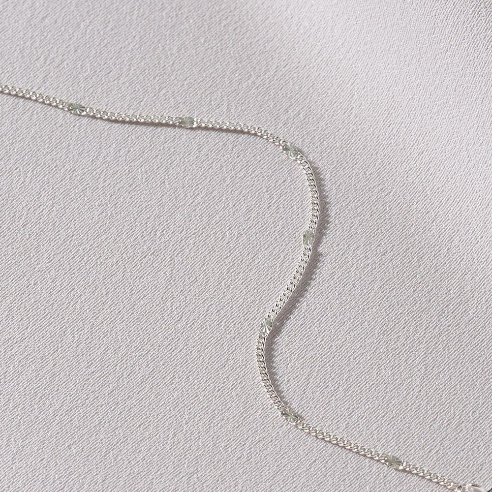 Mimi.J Jewelry 925 Silver Comb-Cut Point Anklet
