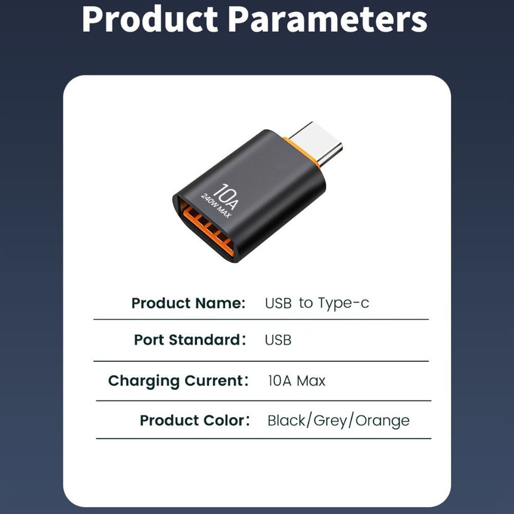 Transmission USB To Type C Converter Fast Charging Adapter  For Mobile Phone/USB Drive/tablet