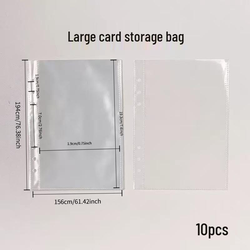 Ins Style A5 Laser Star 6-Hole PVC Loose-Leaf Zipper Binder: Planner, Photo Album, Card & Jewelry Storage