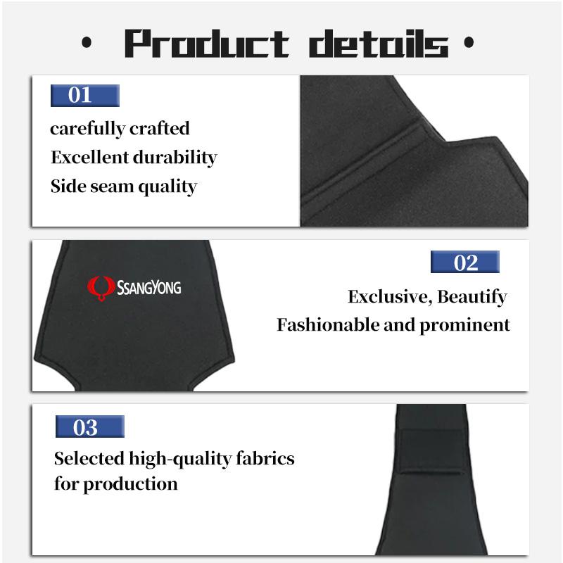 Car Headrest Cover Universal Interior Accessories Fit For SsangYong Actyon Korando Turismo Musso Rodius Tivoli MOBILITY