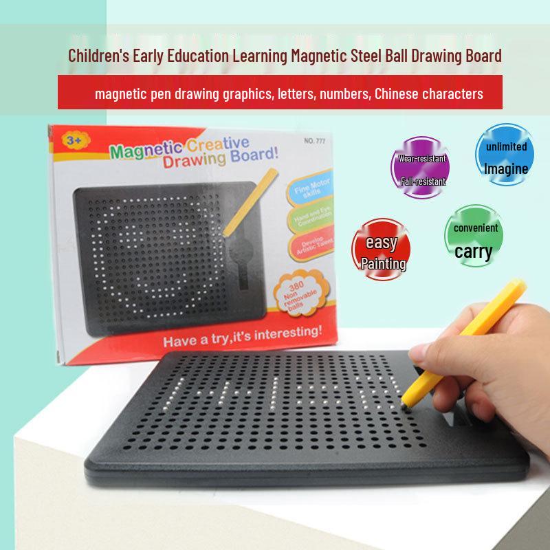 Children's Magnetic Beads & Steel Balls Drawing Board for Early Learning and Development