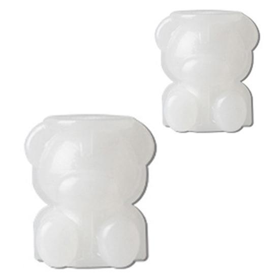 Ice Cube Mold Bear Shape Silicone Ice Tray for Coffee Milk Tea Juice Cocktails BPA-Free Food Grade Soft Cute Ice Cube Maker