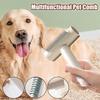 Dematting Comb For Cats Slicker Brush For Dogs Stainless Steel Cat Dematting Tool For Kittens Puppies Medium Large Animals