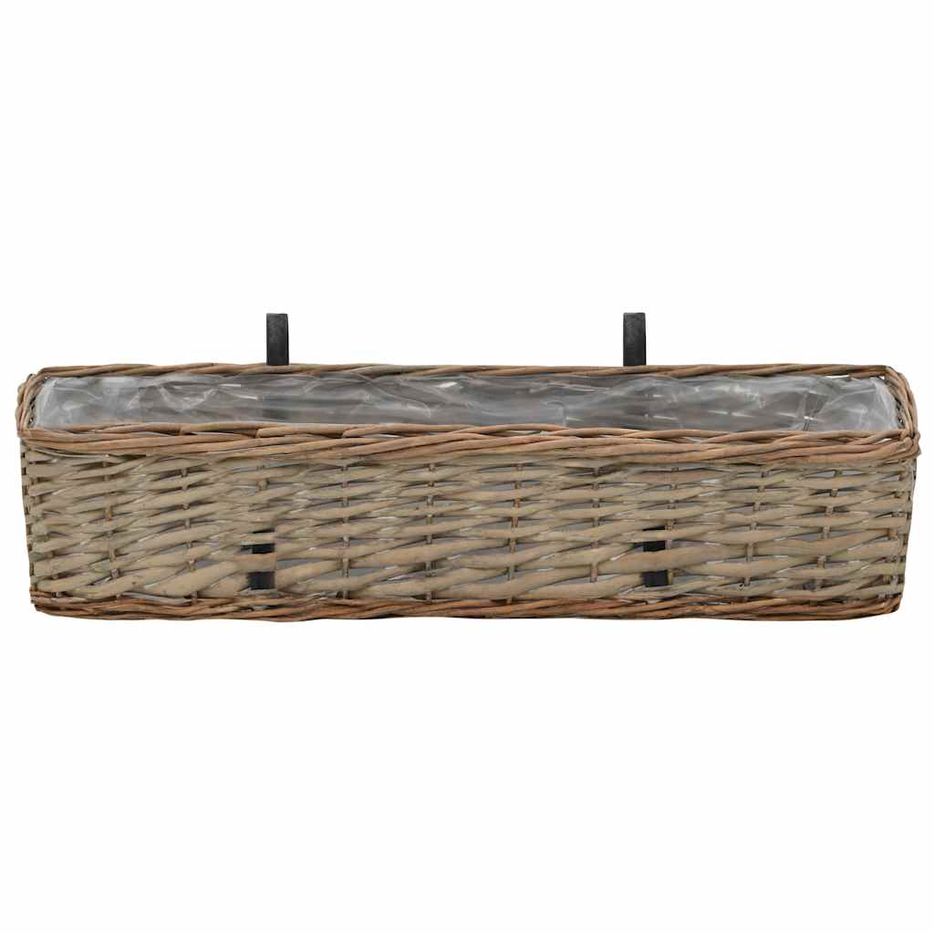 VidaXL Balkon-Blumentöpfe 2 Stk. Weide mit PE-Auskleidung 60 cm