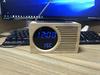 New bamboo LED clock FM radio electronic alarm clock temperature display 2602