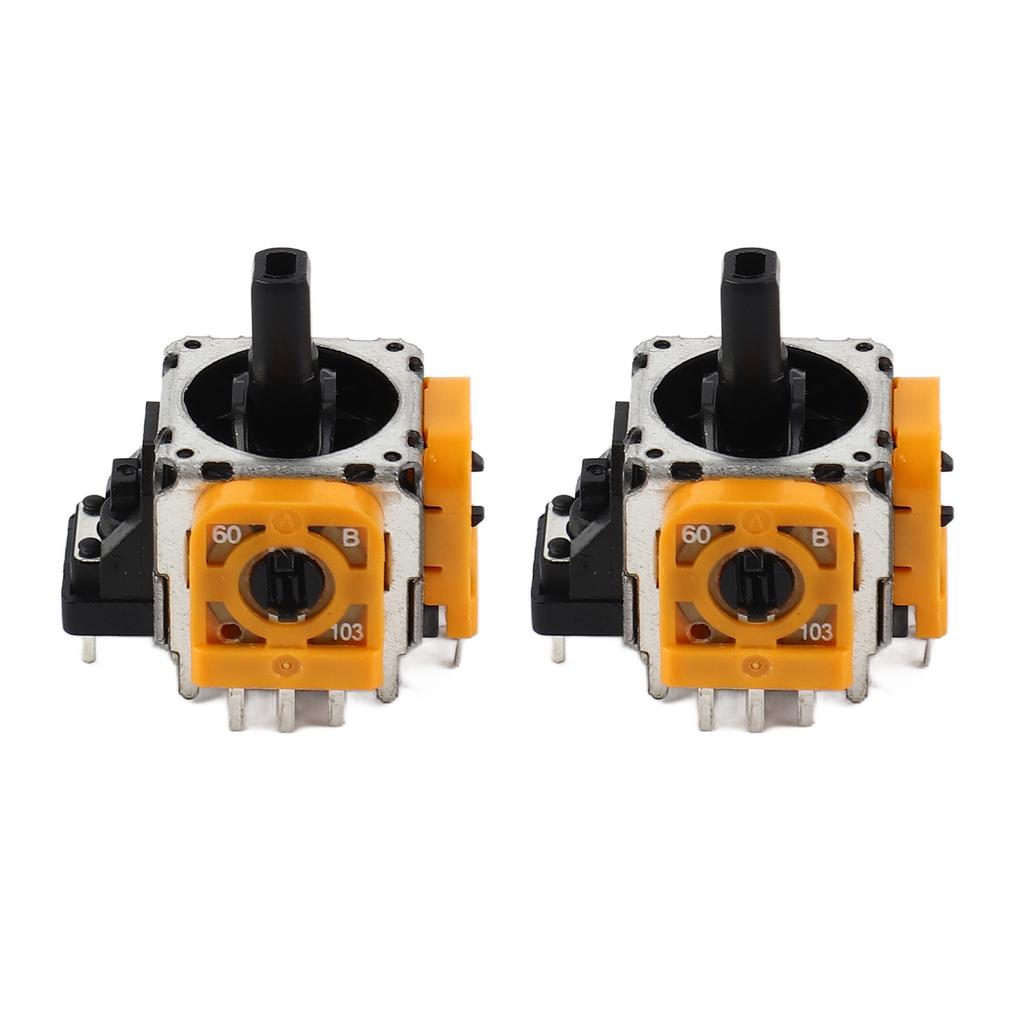 2Pcs Hall Effect 3D Analog Sensor Joystick Module Rocker Replacement 3D Analog Sensor Potentiometer for Game Controller