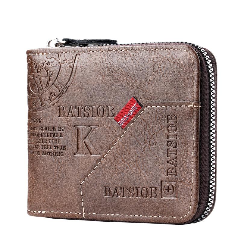Men's Wallet, 20% Off Retro Zipper Short Multi-card Multi-function Clip Casual Bag