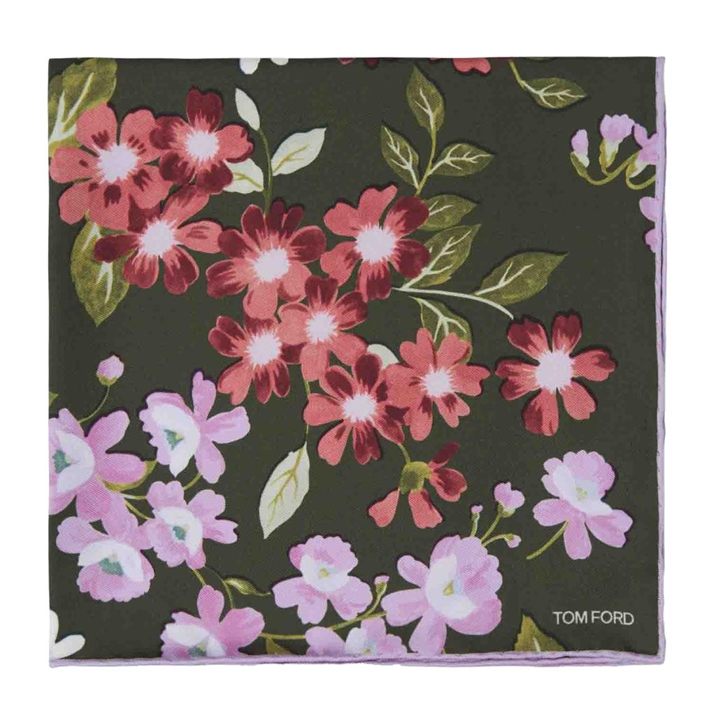 Tom Ford Herren Einstecktuch mit Blumenmuster