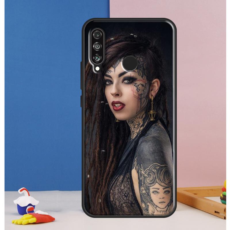 Sexy Sleeve Tattoo Girl Case For Huawei Nova 10 9 SE 8i 11i 12i 12s Y60 Y61 Y70 Y90 Y72 Y73 Y91 P60 Pro P30 P40 Lite