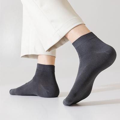 Pure Cotton Socks, Men's Anti-odor and Sweat-absorbing Short Socks, Summer All-cotton Mid-calf Socks, Short Calf Sports Socks