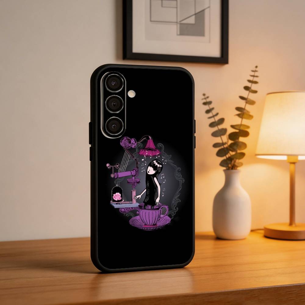 Cat E-Emily The Strange Phone Case For Samsung A73,72,71,53,52,51,22,91,80, Soft Black Cover Samsung a21s