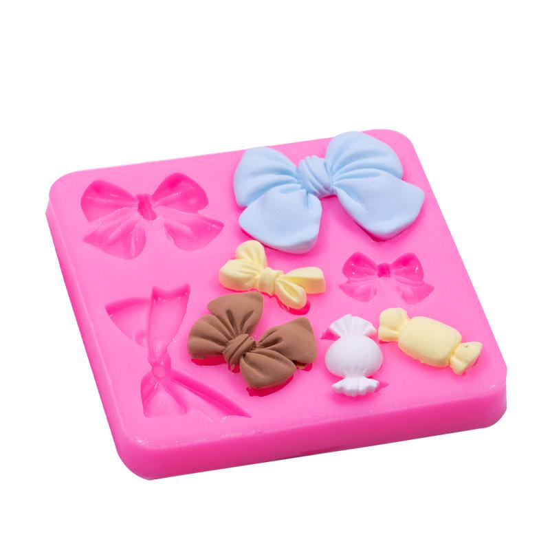 Bow Knot Resin Art Molds Fondant Chocolate Pudding Silicone Mold Bowknot Design Modeling Cake Decoration Cake Decorating Tools