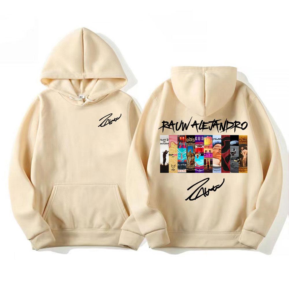 Rauw Alejandro Album Cover Print Hoodies Men's Clothing Fashion Hip Hop Street Sweatshirts Unisex Casual Fleece Oversized Hoodie