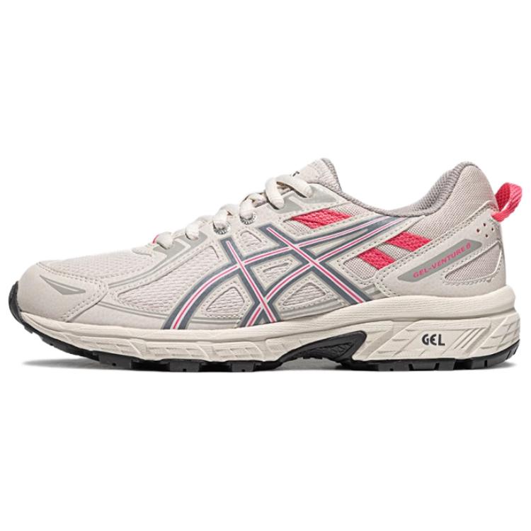 Asics Gel-Venture 6 Comfortable Versatile Low-Top Trail Running Shoes Women sneaker Gray Pink 1012B359-021