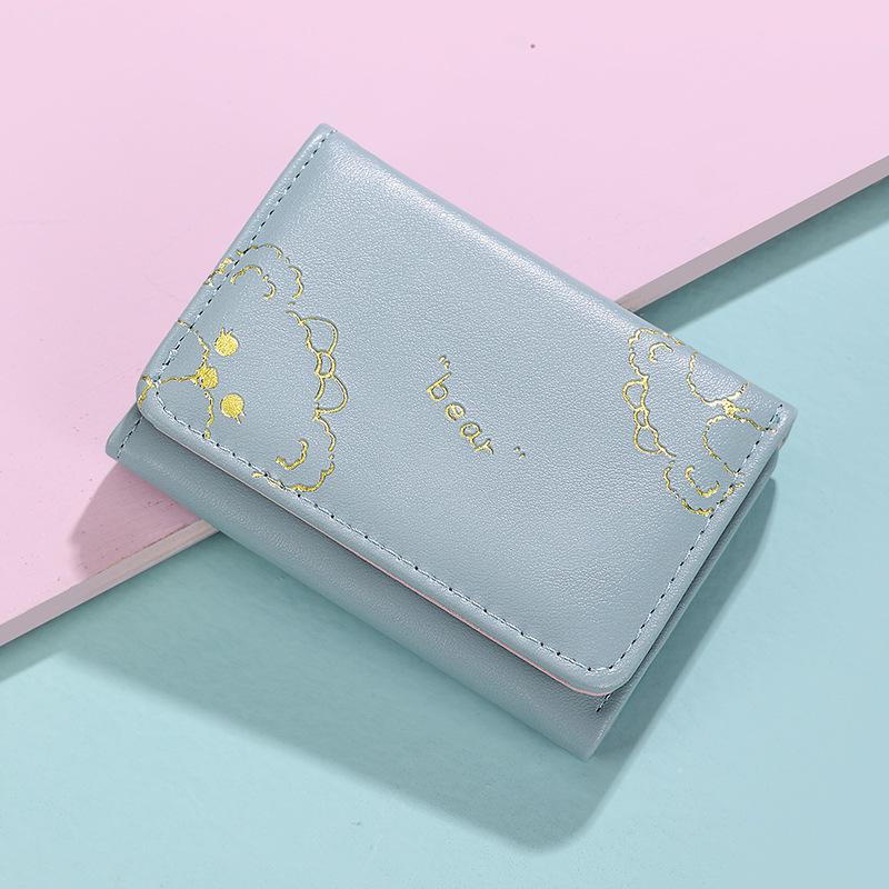 Retro Mały Damski Składany Portfel - Styl Europejski i Amerykański, Prosty Literacki Trzyczęściowy Etui na Karty