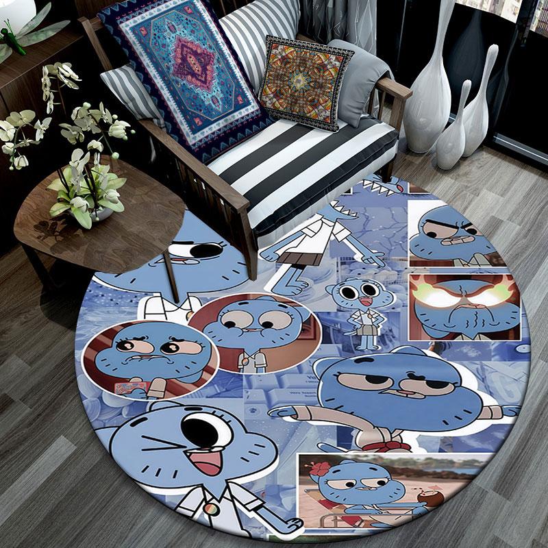 Nicole Watterson pattern round rug,Carpet Rug for Living Room Bedroom Playroom ,Non-slip Floor Mat,Holiday Gifts and Birthday Gifts.
