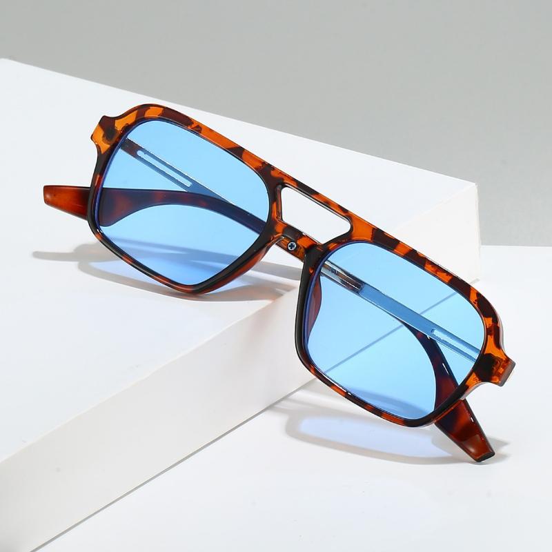Óculos de Sol Estilosos de Piloto com Lente Dupla Último Estilo Clássico Óculos de Caixa Instagram Internet Personalizados Óculos de Sol para Proteção Ocular