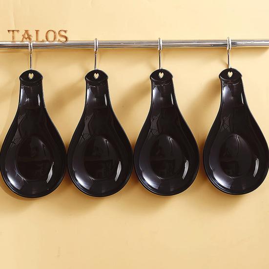 2Pcs Spoon Rest for Stove Top Durable Plastic Spoon Holder Kitchen Utensils Holder Easy To Clean Spoon Mat Compact Size Ladle Holder Stylish Look