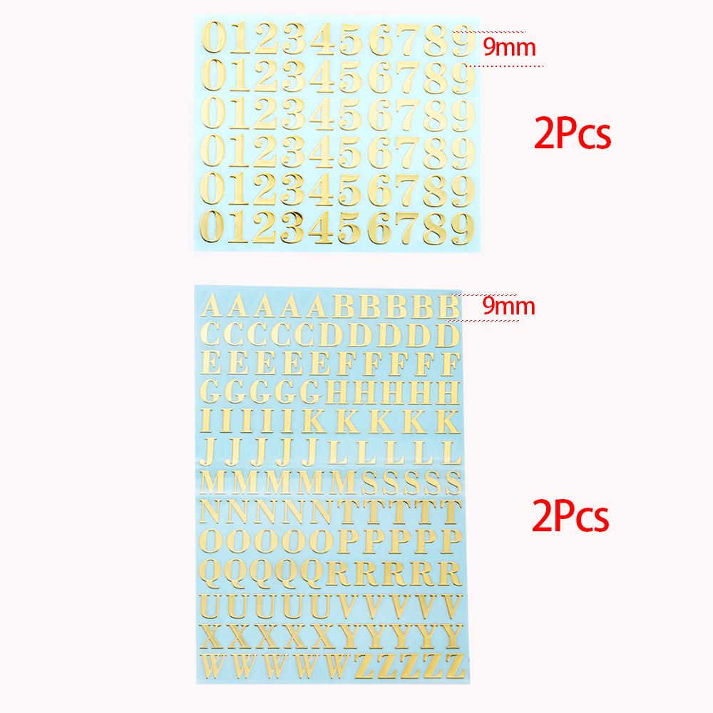 Adesivi Decorativi Lettere Alfabeto Numeri 2-9mm Riempitivo Resina Epossidica Oro Argento Per Stampi in Silicone Fai da Te Riempimenti per Artigianato