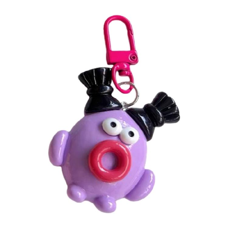 Большой забавный брелок-колбаска для девочек, яркий зажим для сумки, легкий брелок-кольцо из смолы, брелок из мягкой смолы, украшения