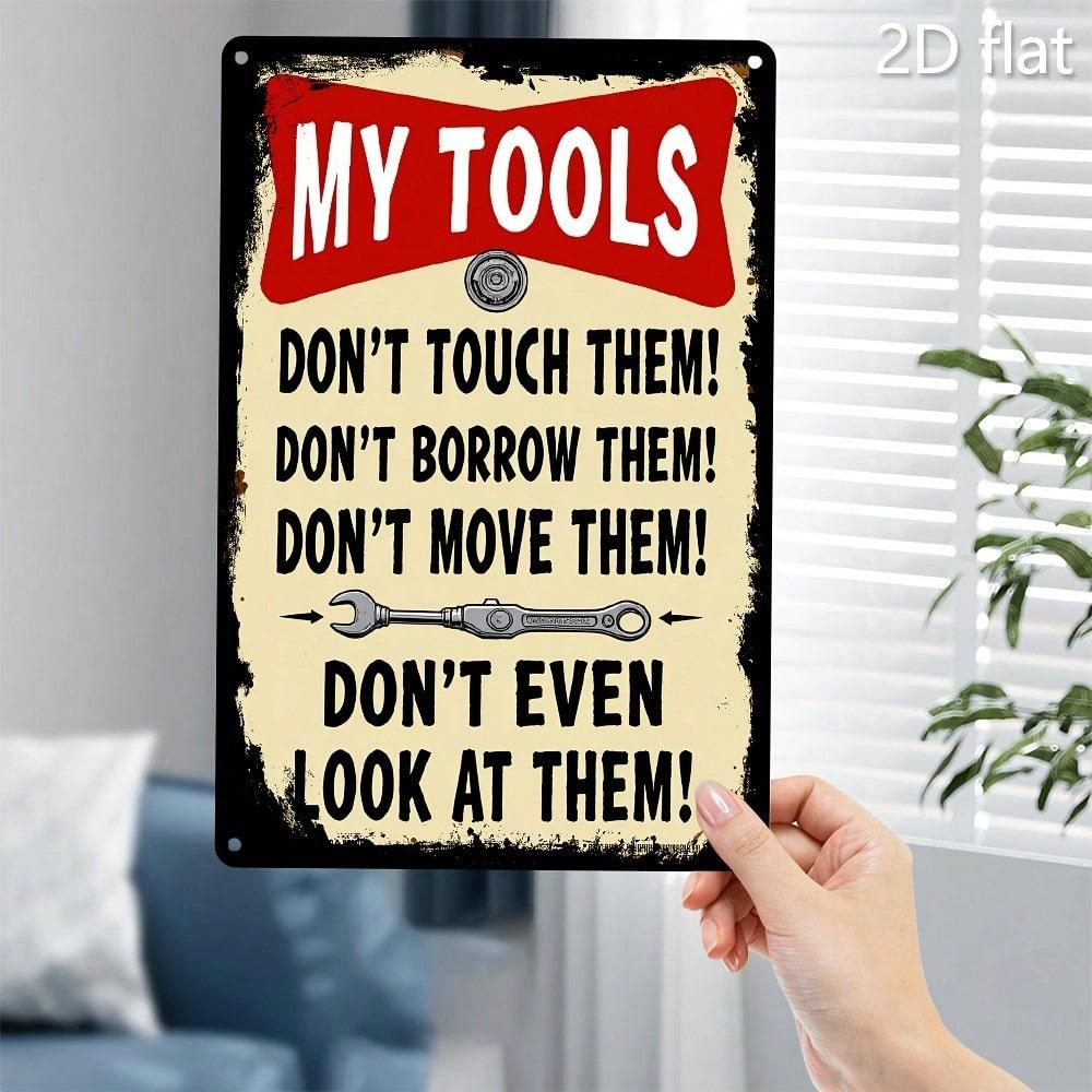 Vintage Metal Wall Sign, Retro Flat Poster for Room Decor