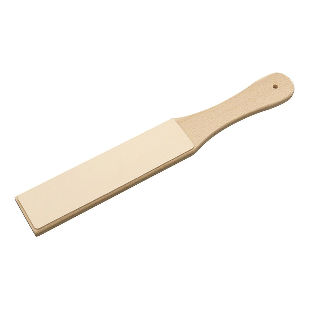 Double Sided Leather Strop, Leather Paddle Honing Strop with Ergonomic Handle