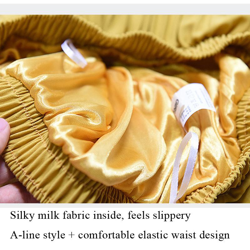 Vintage Skládaná Midi Dlouhá Sukně Pro Ženy Korejská Móda Ležérní S Vysokým Pasem Šifonové Sukně