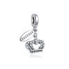 925 Silver Love Footprints Bead Double Pendant Charm for DIY Bracelet Jewelry Making Gift for Boy Girl Friend