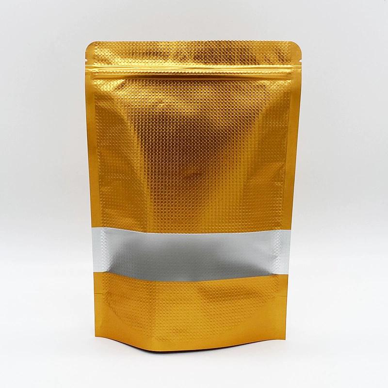 Colorful Embossed Window Standing Aluminum Foil Bag, High-end Moisture-proof and Light Avoiding Sealed Bag, Standing Visible Window Snack Packaging