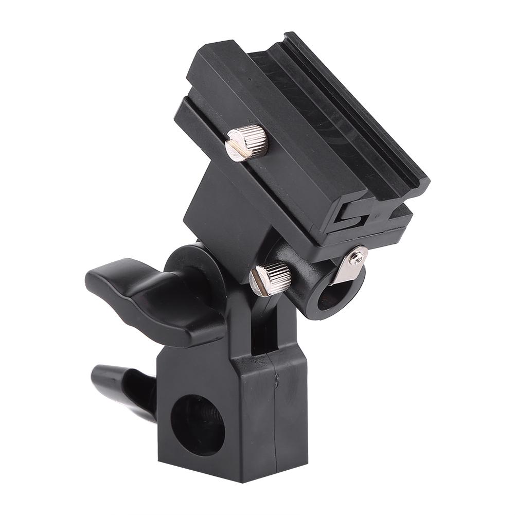 Black Hot Shoe Flash Umbrella Holder Light Stand Bracket For Photo Video Photography