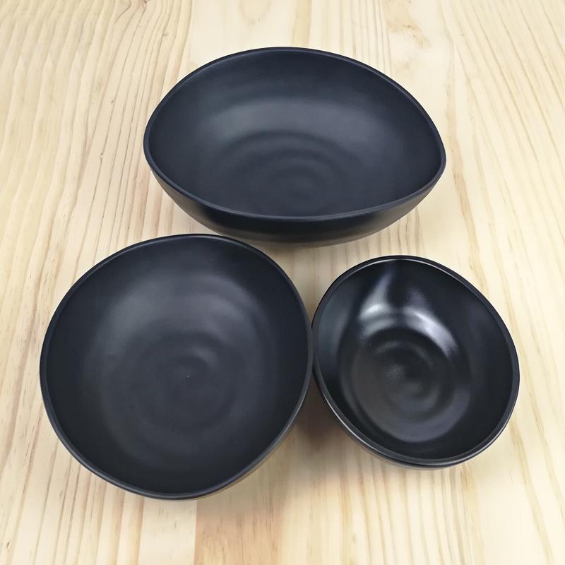 Imitation Porcelain Frost Melamine Dinnerware Oval Bowl Japanese Restaurant Chaos Big Bowl A5 Melamine Bowls Melamine Tableware