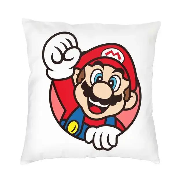 Mario Soundate Double-sided Printed Cushion, Living Room Cartoon Printed Cushion Cover