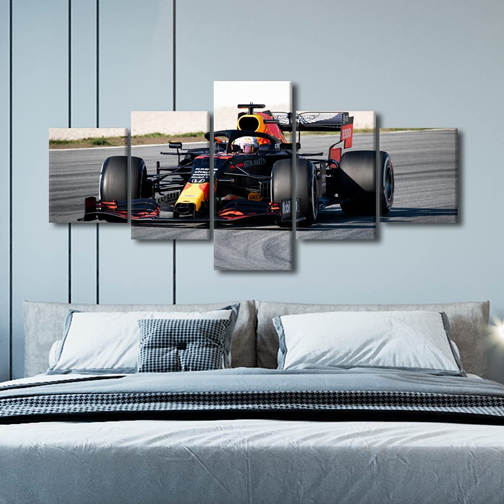 5Pcs Rustic F1 Racing Car House Paitings Sports Car Canvas Paintings Wall Art Poster Home Decor 5 Panel Modern Abstract Pictures