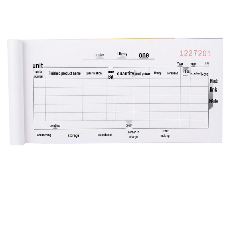 Deli 9392 Triplicate Warehouse Entry Forms