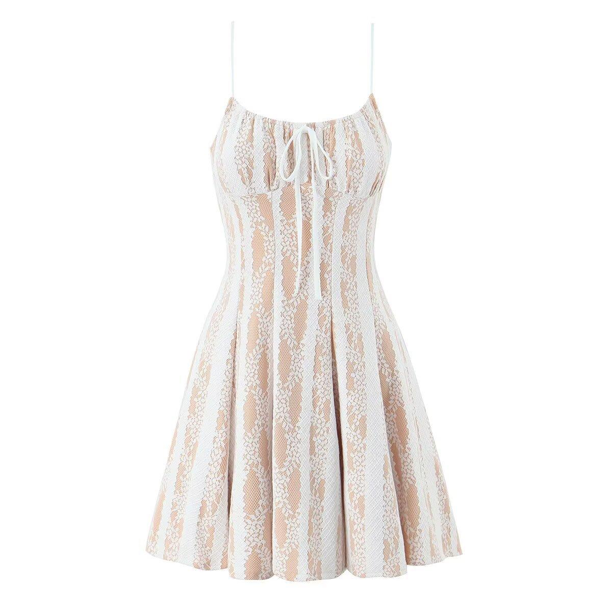 European and American style, new women s clothing, foreign style French lace suspender waist and thin dress S