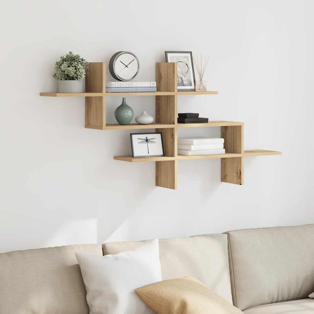 Wall Shelf Artisan Oak 124.5 X 18 X 60.5 Cm Particleboard