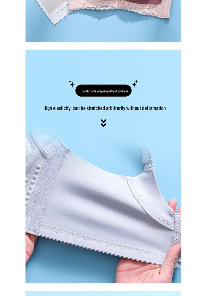 Lace Wire-Free Adjustable Push-Up Bra for Small Bust - Seamless, Breathable, Anti-Sagging Women's Underwear