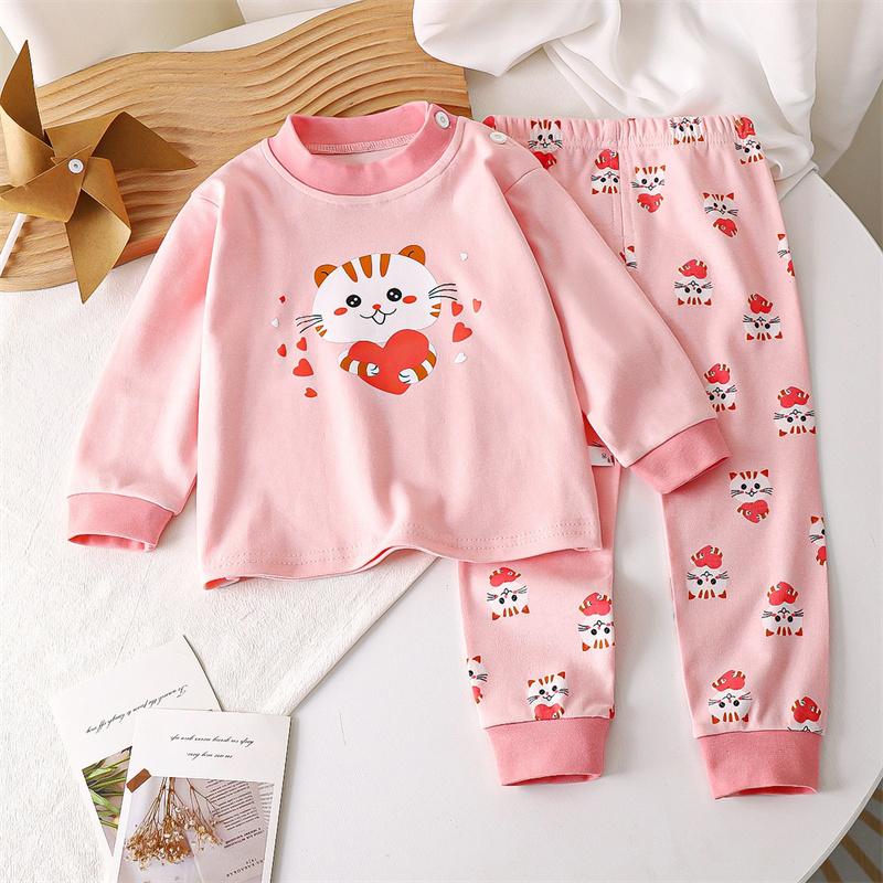 Children's Autumn And Winter Long Sleeved Pure Cotton Thermal Underwear Set
