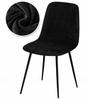 Scandinavian Chair Cover, Thick Black Velvet