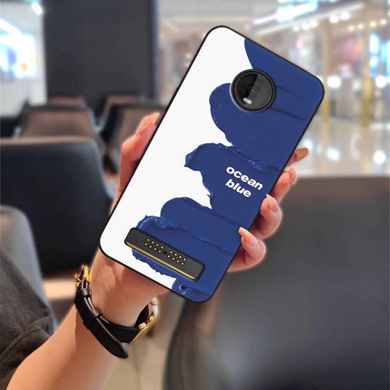 Protective Anti-knock Phone Case For MOTO Z4 Play Dirt-resistant Back Cover Graffiti Cartoon Shockproof Full wrap TPU