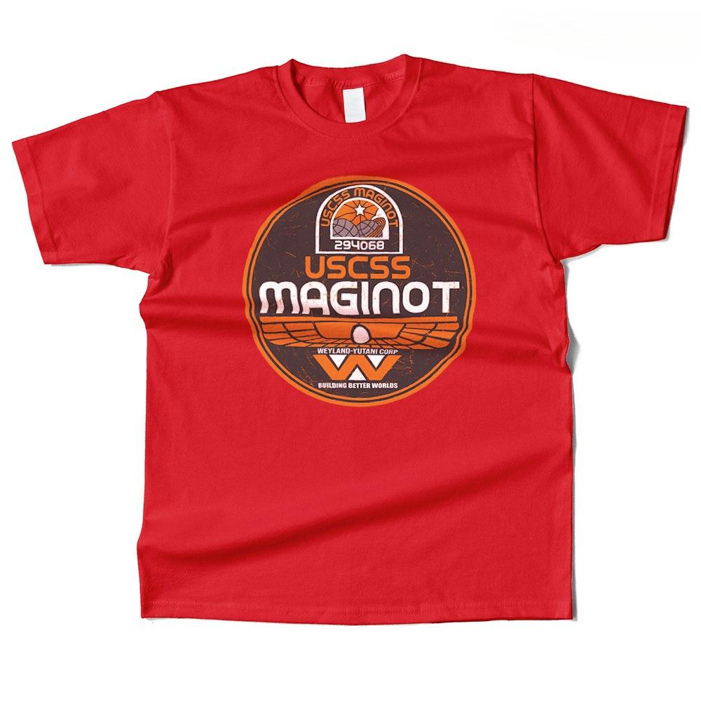 Unisex Baumwolle USCSS Maginot Grafik Hochwertiges T-Shirt Street Casual Stil Tee für Unisex und DAMEN