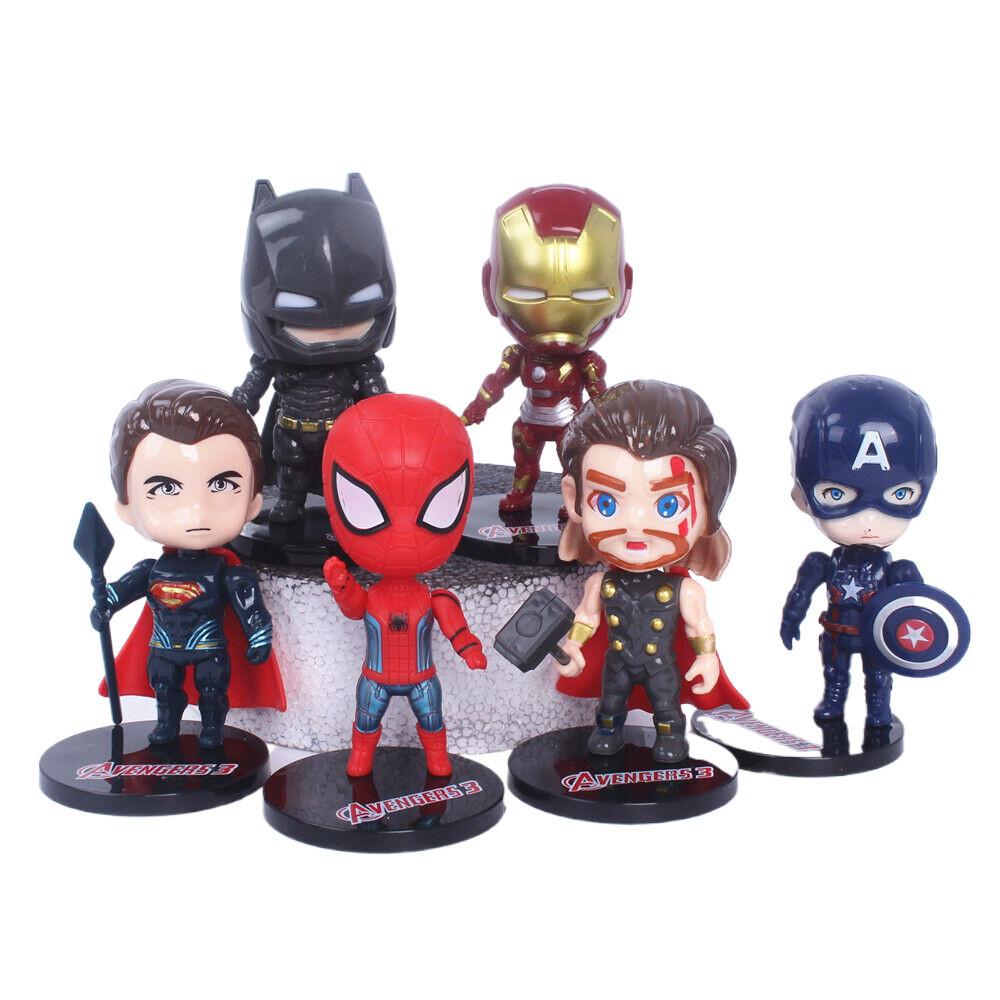 Colorful Superhero Cake Decoration Figures For Birthday Parties And Celebrations