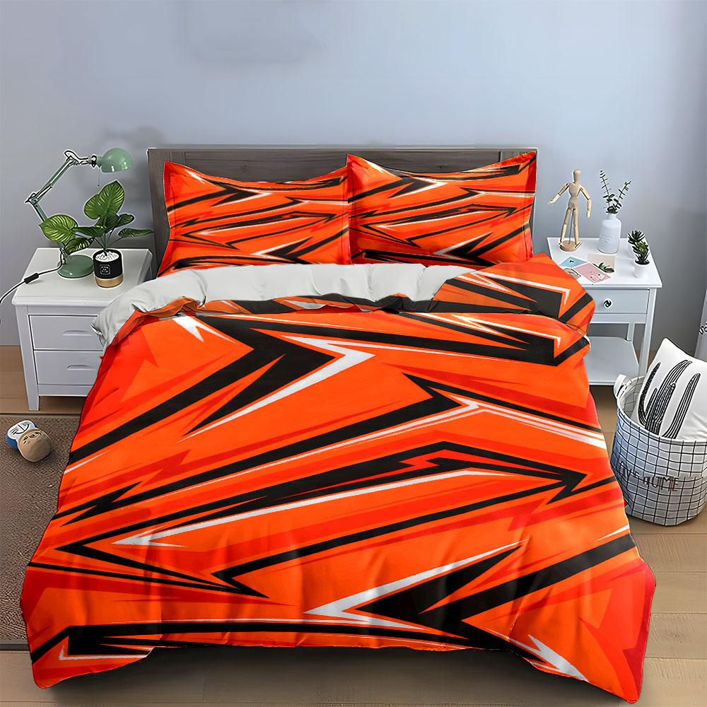 Angular zigzag lightning bolts. Bedding sets Duvet cover sets Duvet covers Pillowcases(1*Duvet Cover 2*Pillowcases without duvet insert)