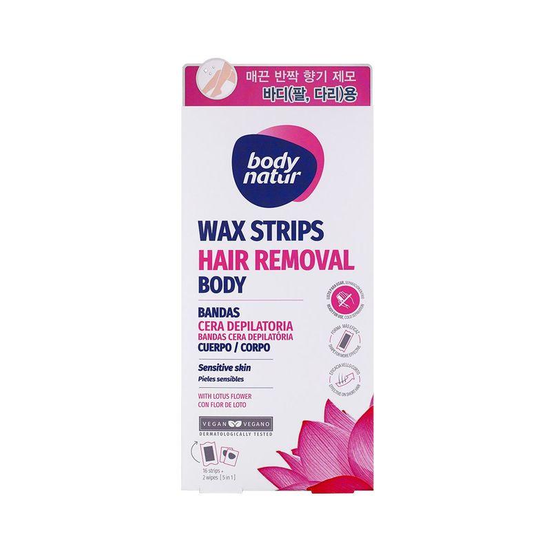 Body Natur Hair Removal Wax Strip for Body 16 x 3